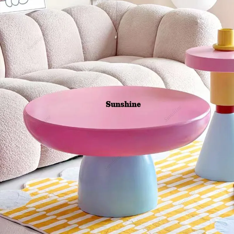 Unique Table Accessories - Mesa de centro redonda, mini mesa