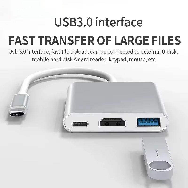 Hdmi Adapter Tablet - Adaptador 3 en 1 tipo C