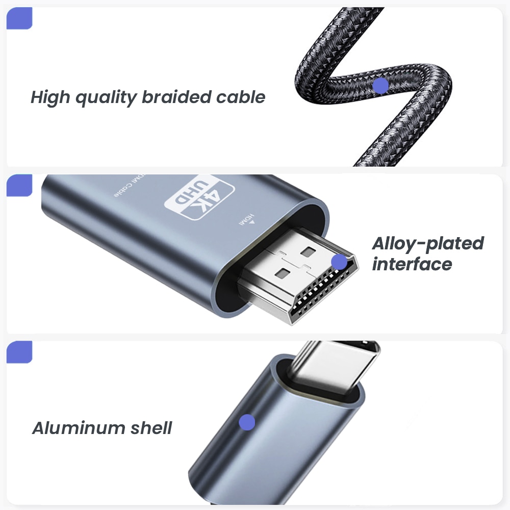NIERBO Cable USB C a HDMI 6,6  - Hdmi Adapter Tablet reseña y precio