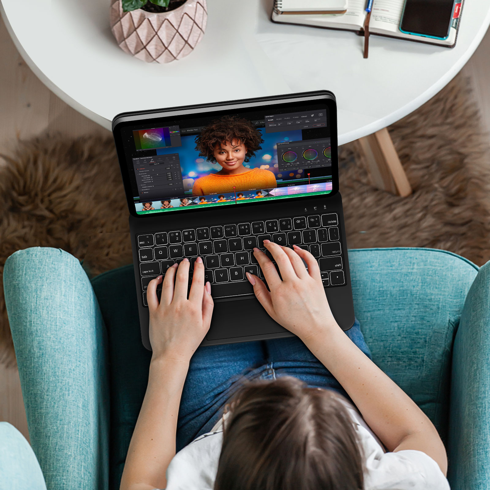 GOOJODOQ teclado mágico retroi - Tablet Accessories Choice Store reseña y precio