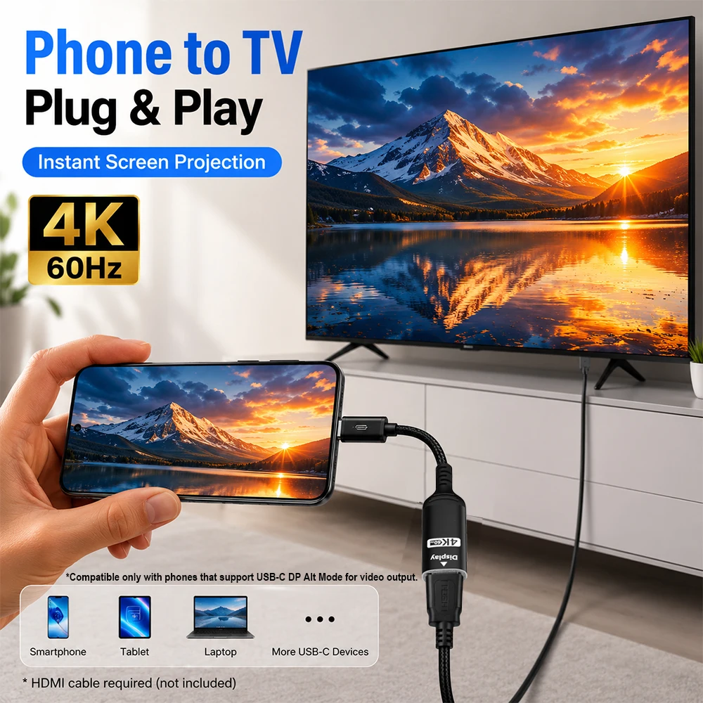 Adaptador USB C a HDMI 4K@60Hz - Hdmi Adapter Tablet reseña y precio