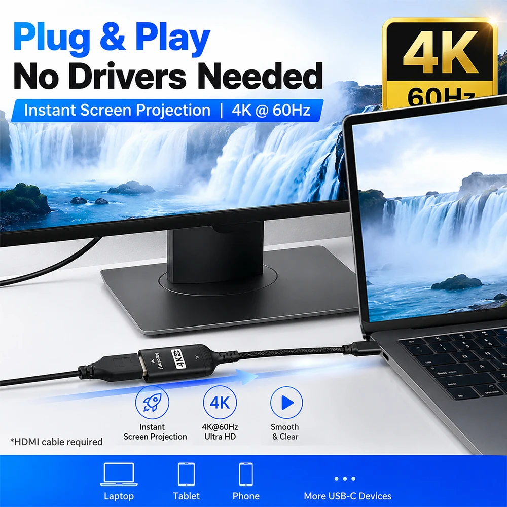 Adaptador USB C a HDMI 4K@60Hz - Hdmi Adapter Tablet reseña y precio