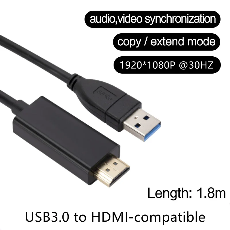 Cable USB 3,0 a HDMI de 1,8 M, - Hdmi Adapter Tablet reseña y precio