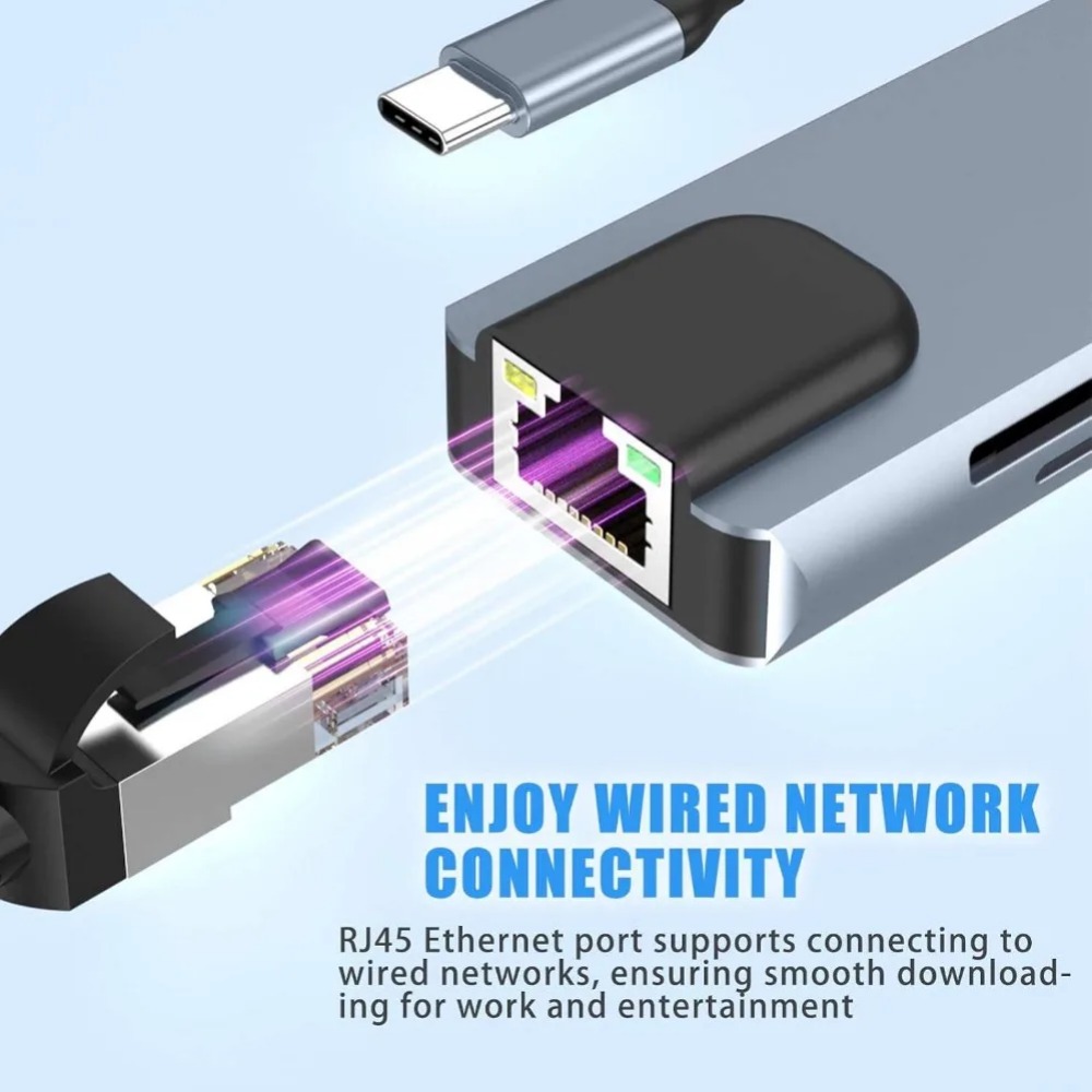 Hub USB C 8/7 en 1, Adaptador  - Hdmi Adapter Tablet reseña y precio