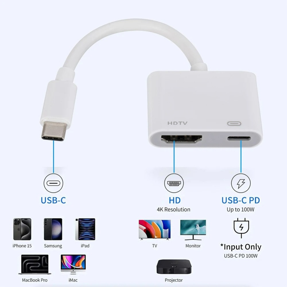 Adaptador convertidor USB-C a  - Hdmi Adapter Tablet reseña y precio